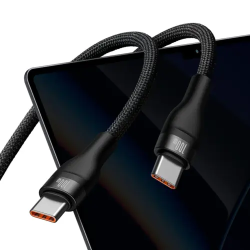 Alternative view of Кабел Baseus Flash Series Ⅱ Fast Charging 2 в 1 USB-C - 2xUSB-C 100W 1.5м CASS060001 - черен