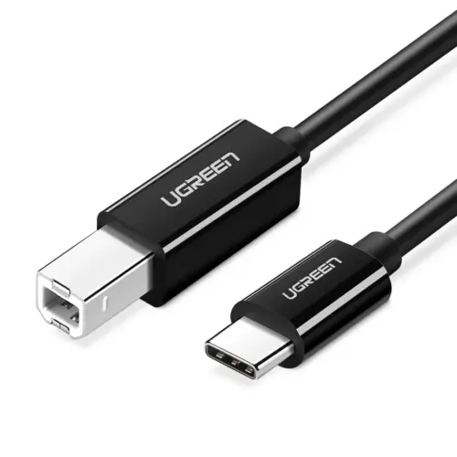 Кабел за принтер UGREEN US241 USB-C към USB-B 2.0 1 м - черен
