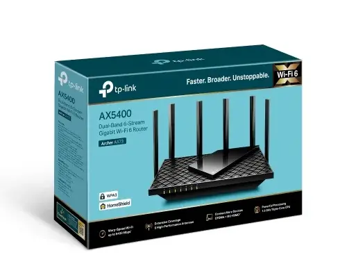 РУТЕР TP-LINK ARCHER AX73 – Router AX73 – Black – PN ARCHER