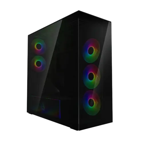Arctic кутия Case E-ATX - Xtender VG (Black) - PCIe Gen 4 riser included 5 A-RGB Fans
