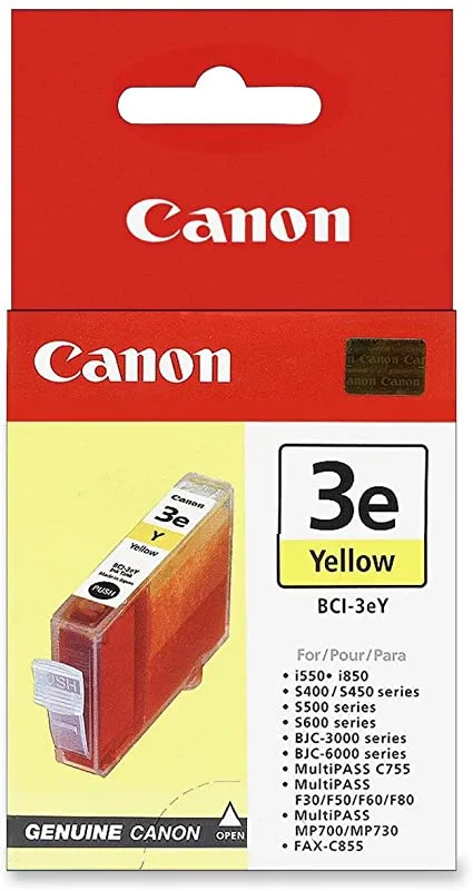 ГЛАВА ЗА CANON i550/850/6100/6500/S400/S500/S600/S45000 - BJC-3000/BJC-6000 - Yellow - BCI-3eY (BCI3eY) - PN