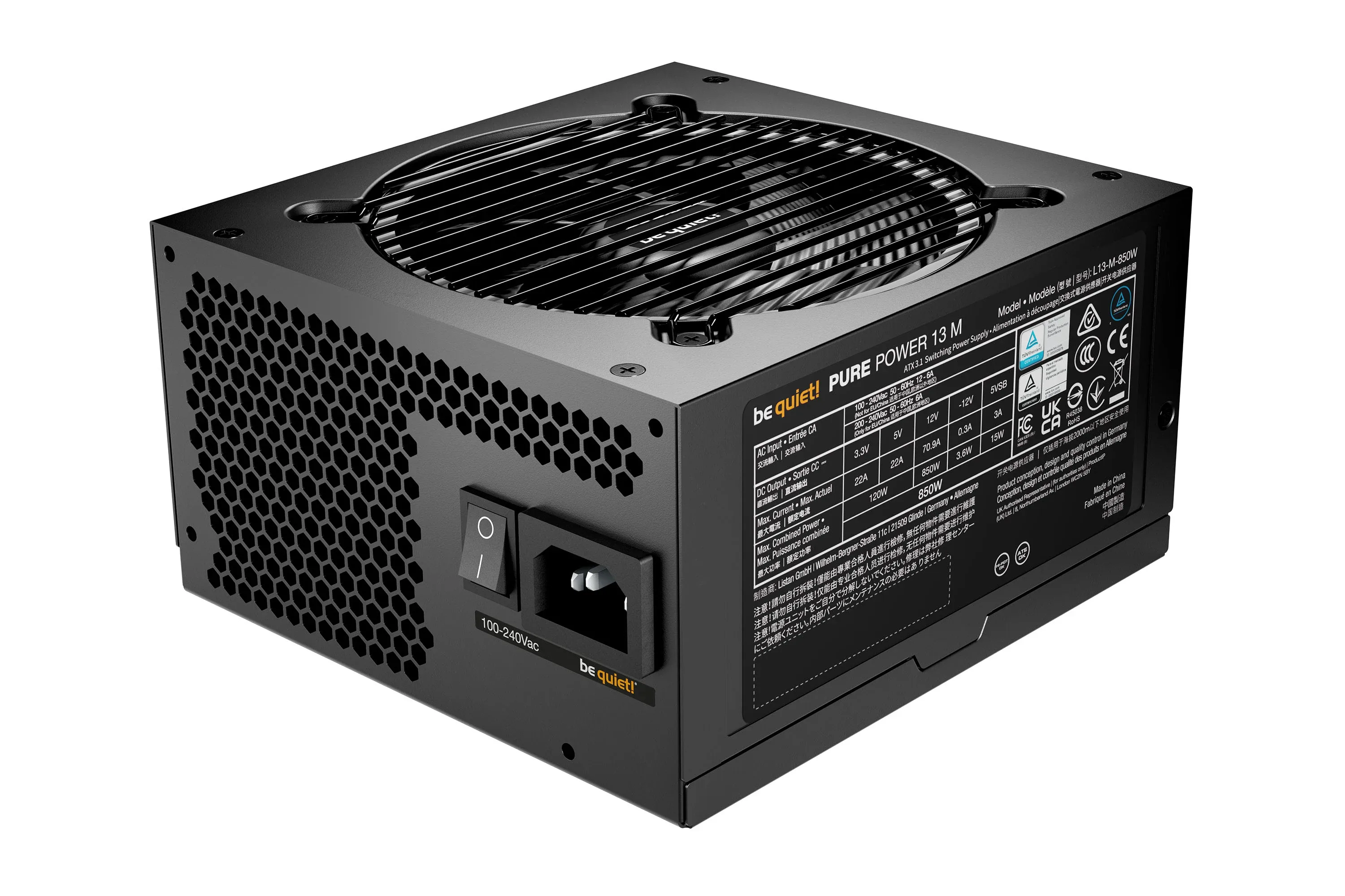 be quiet! захранване PSU ATX 3.1 Gold - Pure Power 13 M 850W - Image 175