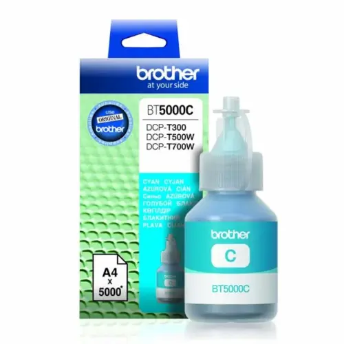 БУТИЛКА МАСТИЛО ЗА BROTHER DCP T300/T500W/T700W - Ink Bottle - Cyan - PN BT5000C