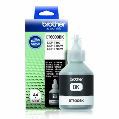 БУТИЛКА МАСТИЛО ЗА BROTHER DCP T300/T500W/T700W - Ink Bottle - Black - PN BT6000BK