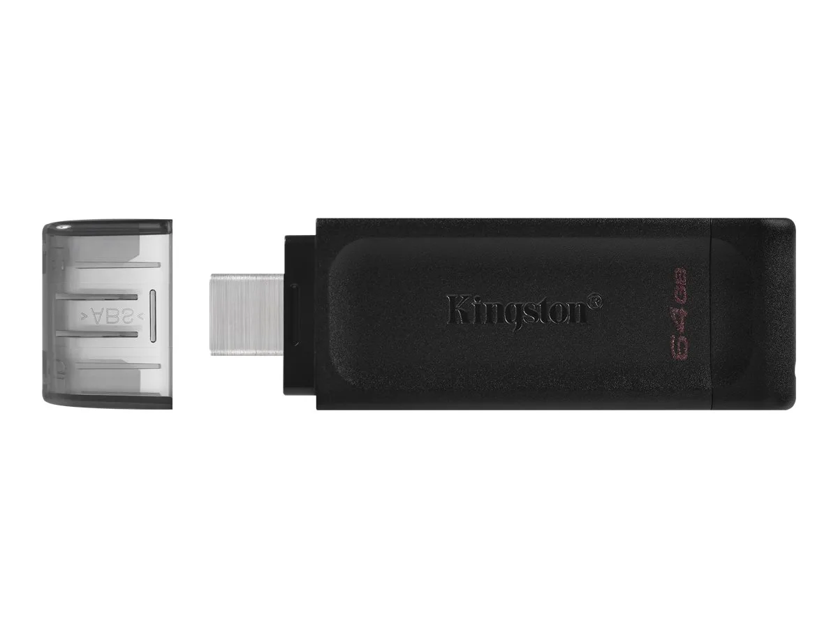 ФЛАШ ПАМЕТ Kingston USB flash drive DataTraveler 70 - USB 3.2 Gen 1 - 64 GB - Black - PN