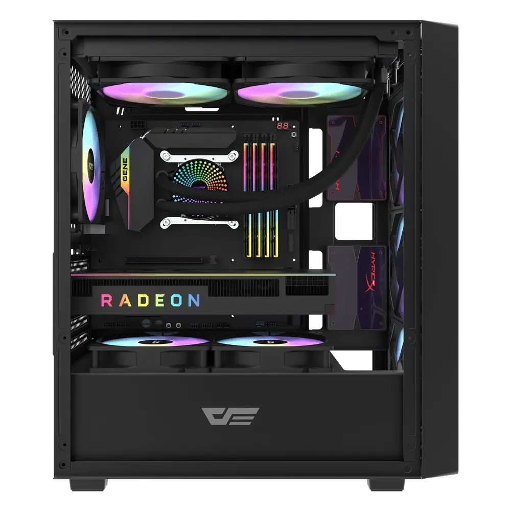 Darkflash кутия Case ATX - DK353 Black - 4 fans included - Image 89