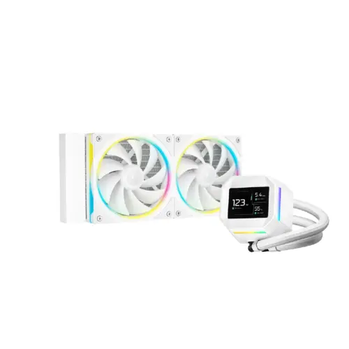 DeepCool водно охлаждане Water Cooling LM240 WH - 2.4 inch IPS Display Addressable