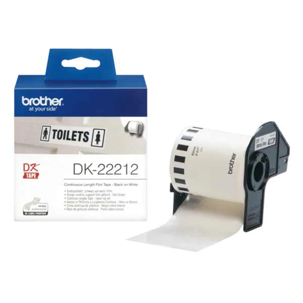 ЛЕНТА ЗА ЕТИКЕТНИ ПРИНТЕРИ BROTHER ТИП QL - WHITE CONTINUOUS FILM TAPE - 62 mm x 1524 m - PN