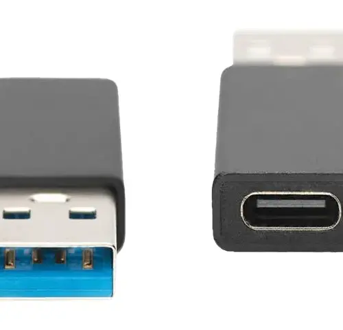 АДАПТЕР DIGITUS - USB-A to USB-C - Black - PN AK-300524-000-S