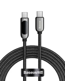 Кабел Baseus CATSK-C01 USB Type-C към USB Type-C с дисплей 100W 20V/5A 2м