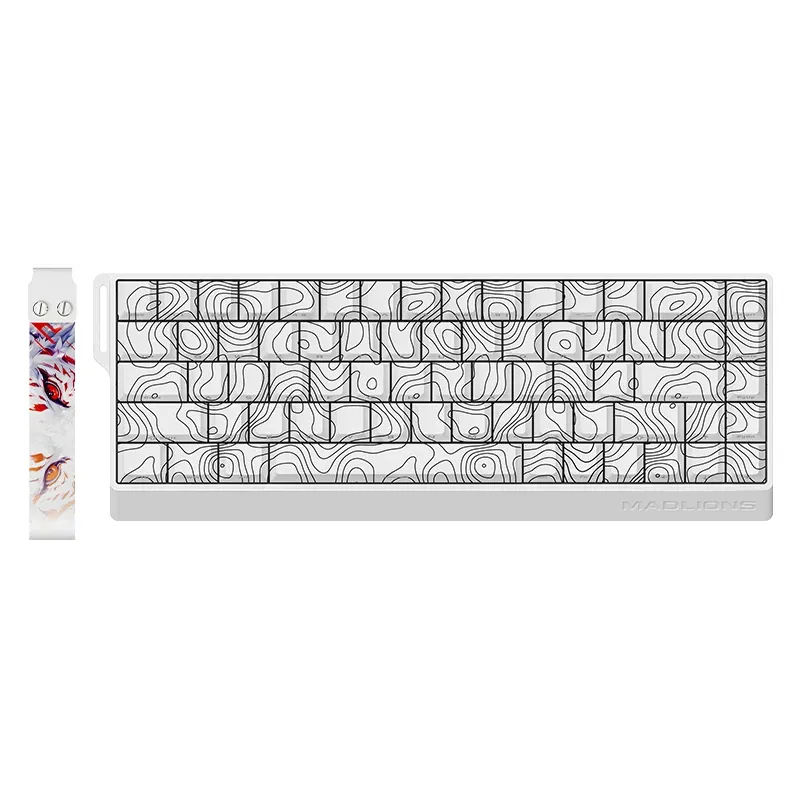 Madlions професионална геймърска механична клавиатура Professional Gaming Mechanical Keyboard FIRE 68 ULTRA - 8K Gateron Magnetic Jade Switches - White
