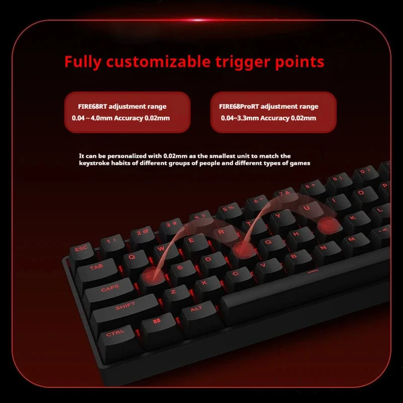 Madlions професионална геймърска механична клавиатура Professional Gaming Mechanical Keyboard FIRE 68 ULTRA - 8K, Gateron Magnetic Jade Switches - White Counto - Image 195