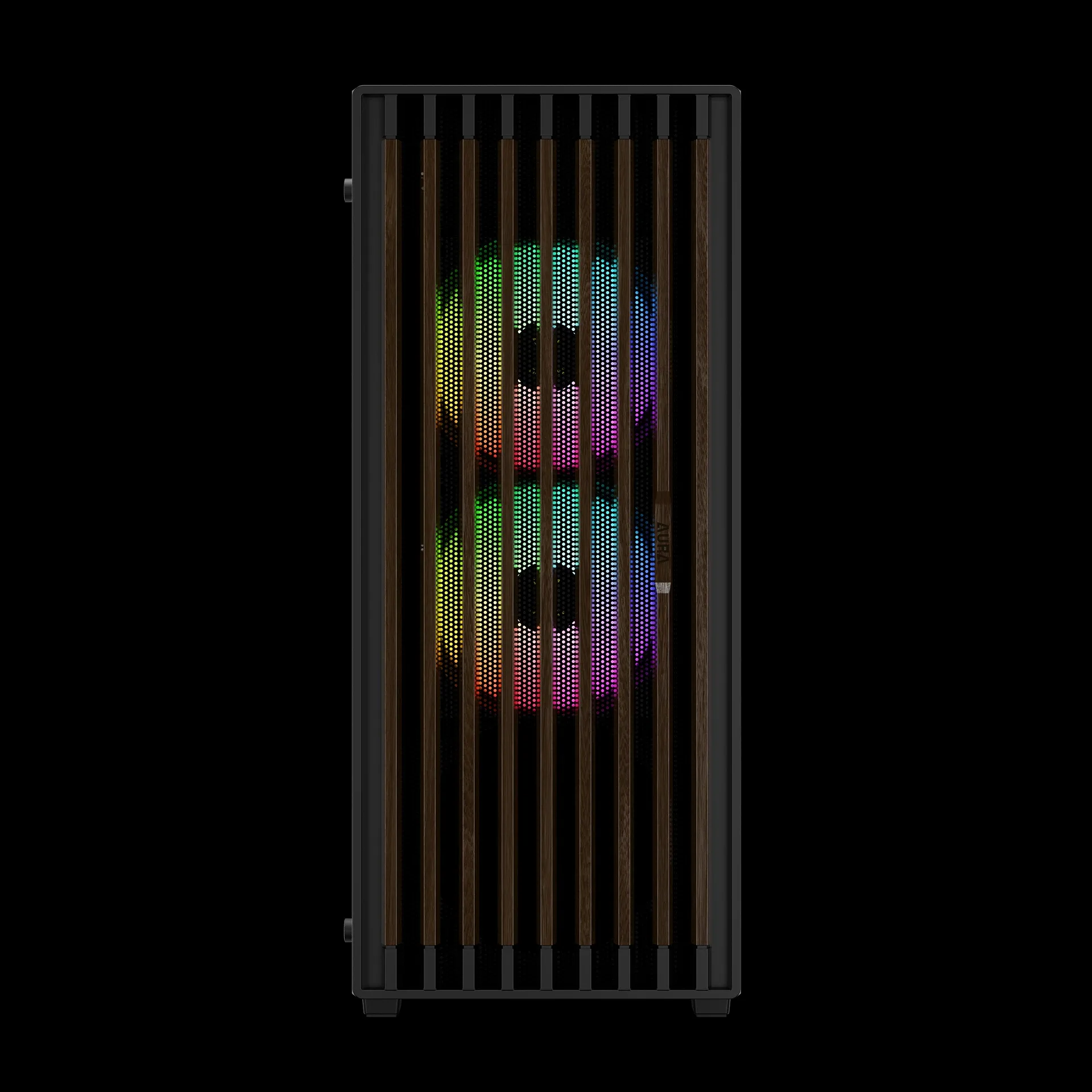 Gamdias кутия Case ATX - AURA GC4 ELITE - Addressable RGB, Wood - Image 4