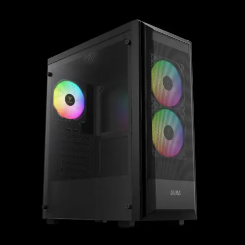 Alternative view of Gamdias кутия Case ATX - AURA GC6 ELITE ARGB BK - Addressable RGB, Mesh