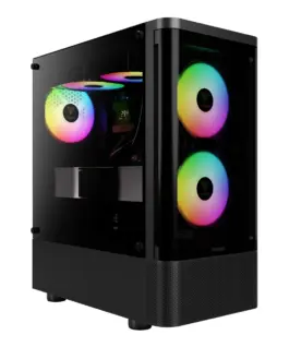 Gamdias кутия Case ATX - TALOS E3 CG - 3 x 120 mm A-RGB Curved Glass