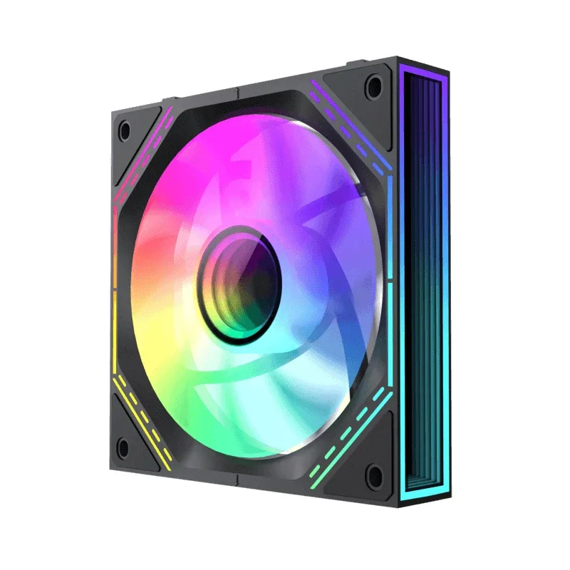 Gamemax Комплект вентилатори Fan Pack 3-in-1 3x120mm - FN12A-S3I-R Black, Reverse, Daisy-Chain, Addressable RGB - Image 180