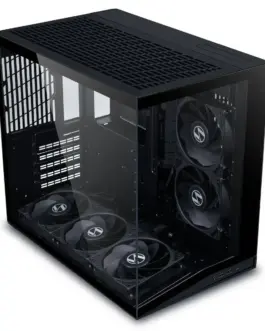 Alternative view of Кутия за компютър Lian Li O11 Dynamic Mini V2 Flow + 5 Вентилатора, Mini-Tower - Black