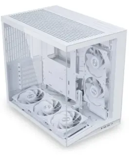 Alternative view of Кутия за компютър Lian Li O11 Dynamic Mini V2 Flow + 5 Вентилатора, Mini-Tower - White