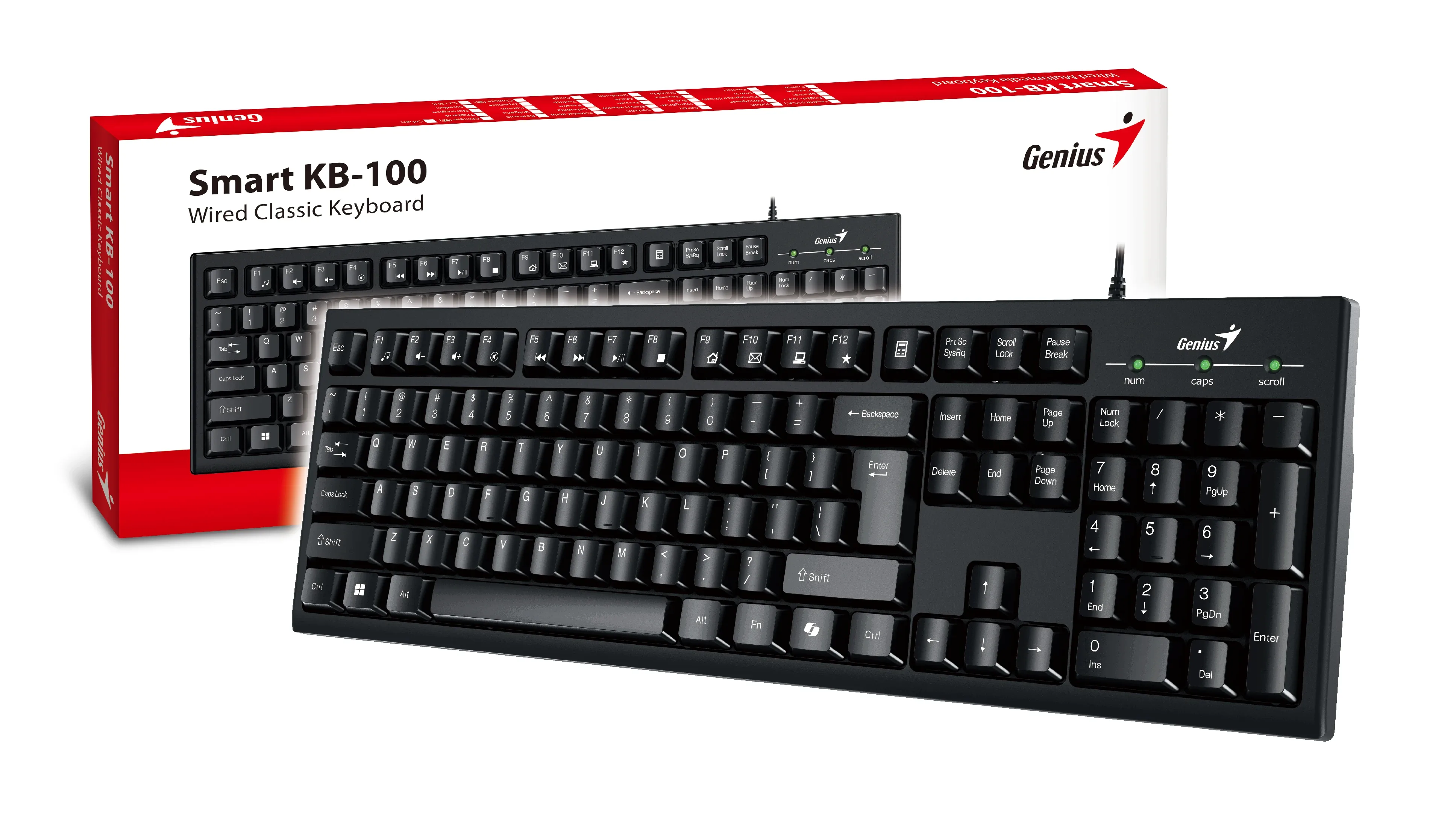 Genius клавиатура кирилизирана Smart Keyboard KB-100 Black - AI, BG Layout, USB - Image 324