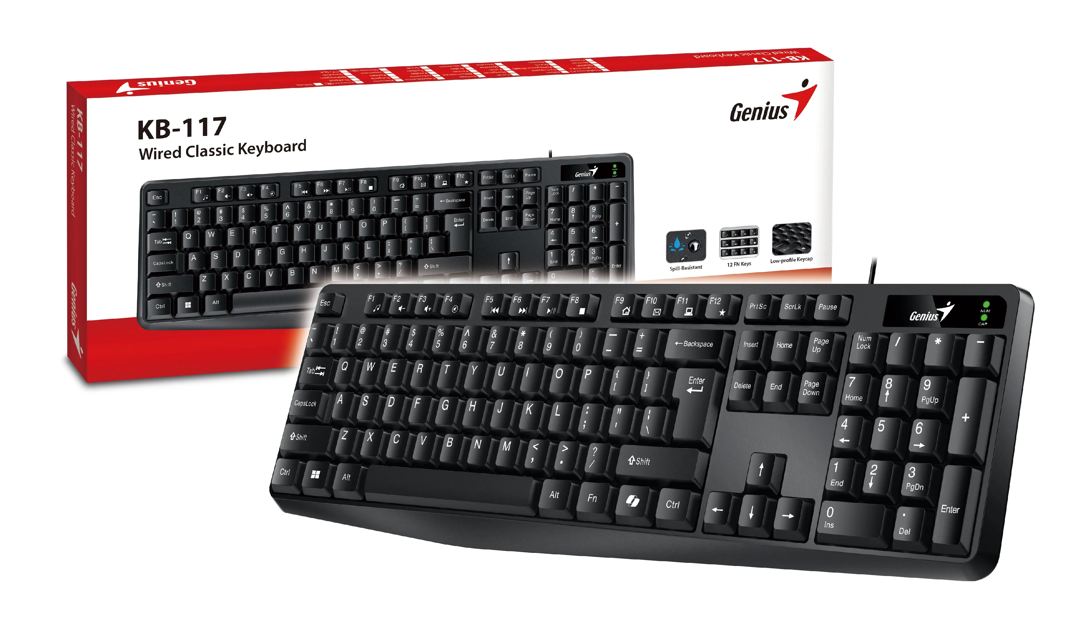 Genius клавиатура кирилизирана Smart Keyboard KB-117 Black - AI, BG Layout, USB - Image 296