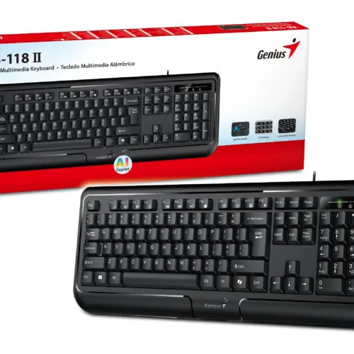 Genius клавиатура кирилизирана Smart Keyboard KB-118 II Black – AI