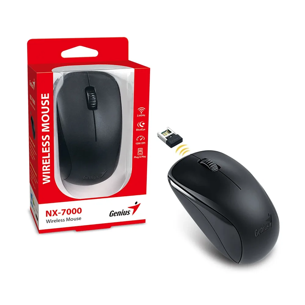 Genius безжична мишка Wireless Mouse - NX-7000 Black - 2.4GHz - Image 121