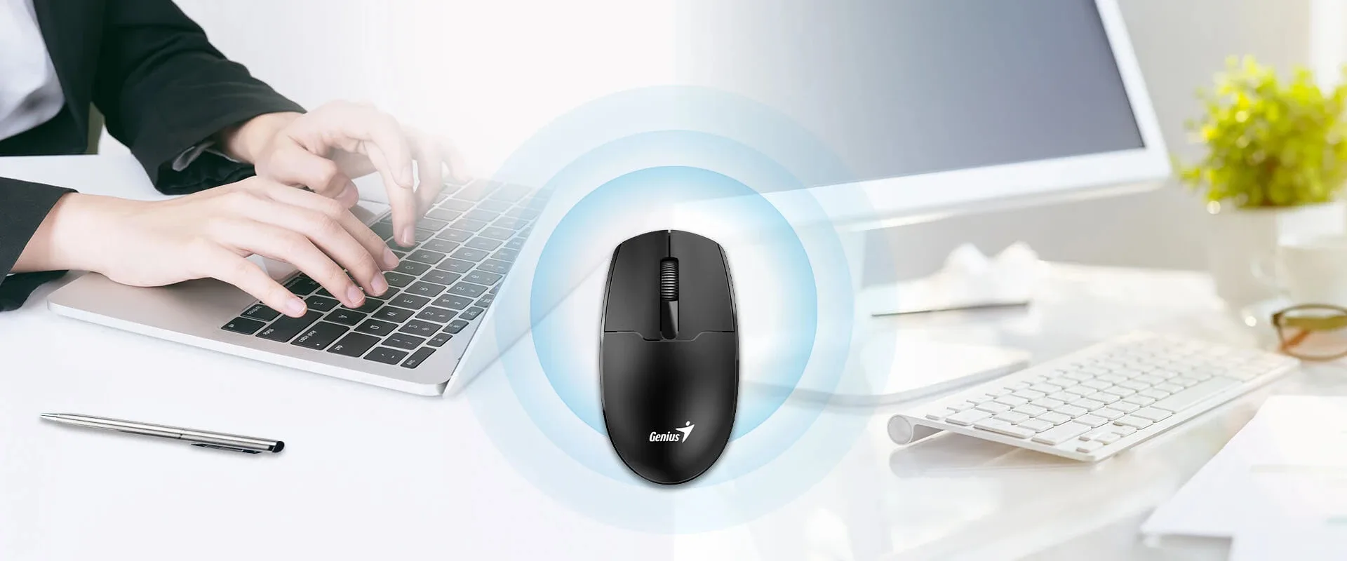 Genius безжична мишка Wireless Mouse - NX-7000SE Black - 2.4GHz - Image 97