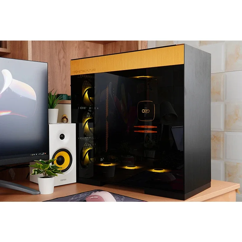 Geometric Future кутия Case EATX - Model 8 Dharma Black/Gold - Image 174