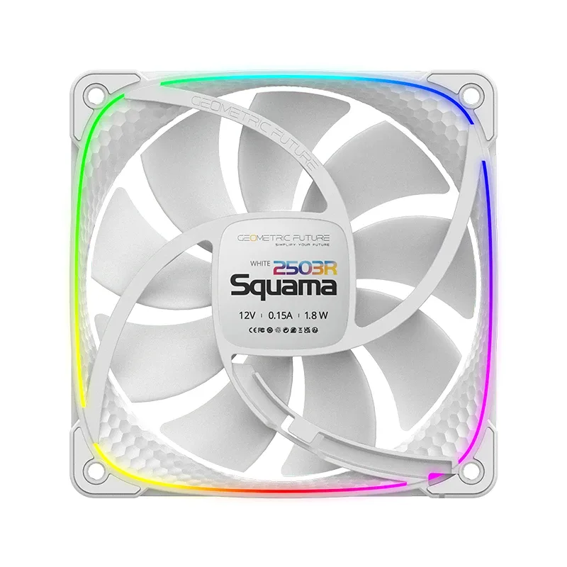 Geometric Future вентилатор Squama 2503R, REVERSE Fan, 120mm, ARGB, White - Image 175
