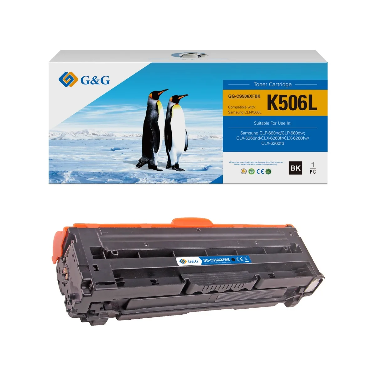 КАСЕТА ЗА SAMSUNG CLP680/CLX6260 - HIGH CAPACITY - Black - CLT-K506L (CLTK506L) - SU173A - PN NT-CS506XBKJJ/NT-CS506XFBK