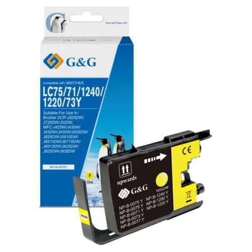 УНИВЕРСАЛНА ГЛАВА ЗА BROTHER MFC J6510/J6710/J6910 - Yellow - LC1240Y (LC-1240Y) / LC75Y (LC-75Y) - PN NP-B-0075Y -