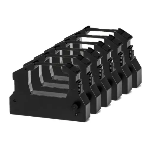 КОМПЛЕКТ 6 ЛЕНТИ ЗА МАТРИЧЕН ПРИНТЕР EPSON LQ-100 (LQ100)/150/150K/ACTIONPRINTER 3250/AP3250 - Black - 6 PCS - PN RR-EP