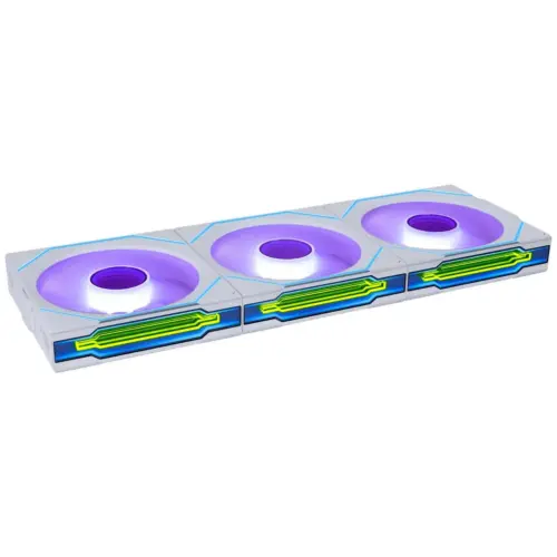 Вентилатори 3бр Lian Li UNI FAN SL-INF Wireless ARGB PWM Reverse - 120 mm Бели +