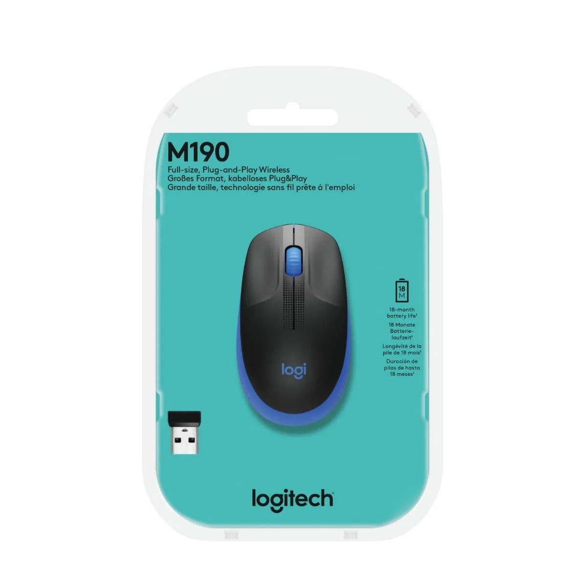 МИШКА LOGITECH M190 - Wireless - Blue - PN 910-005907 - Image 320