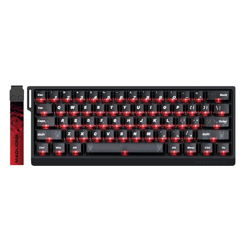 Madlions професионална геймърска механична клавиатура Professional Gaming Mechanical Keyboard MAD 60 HE Flagship V2 - 8K Magnetic Amber Pro Switches -