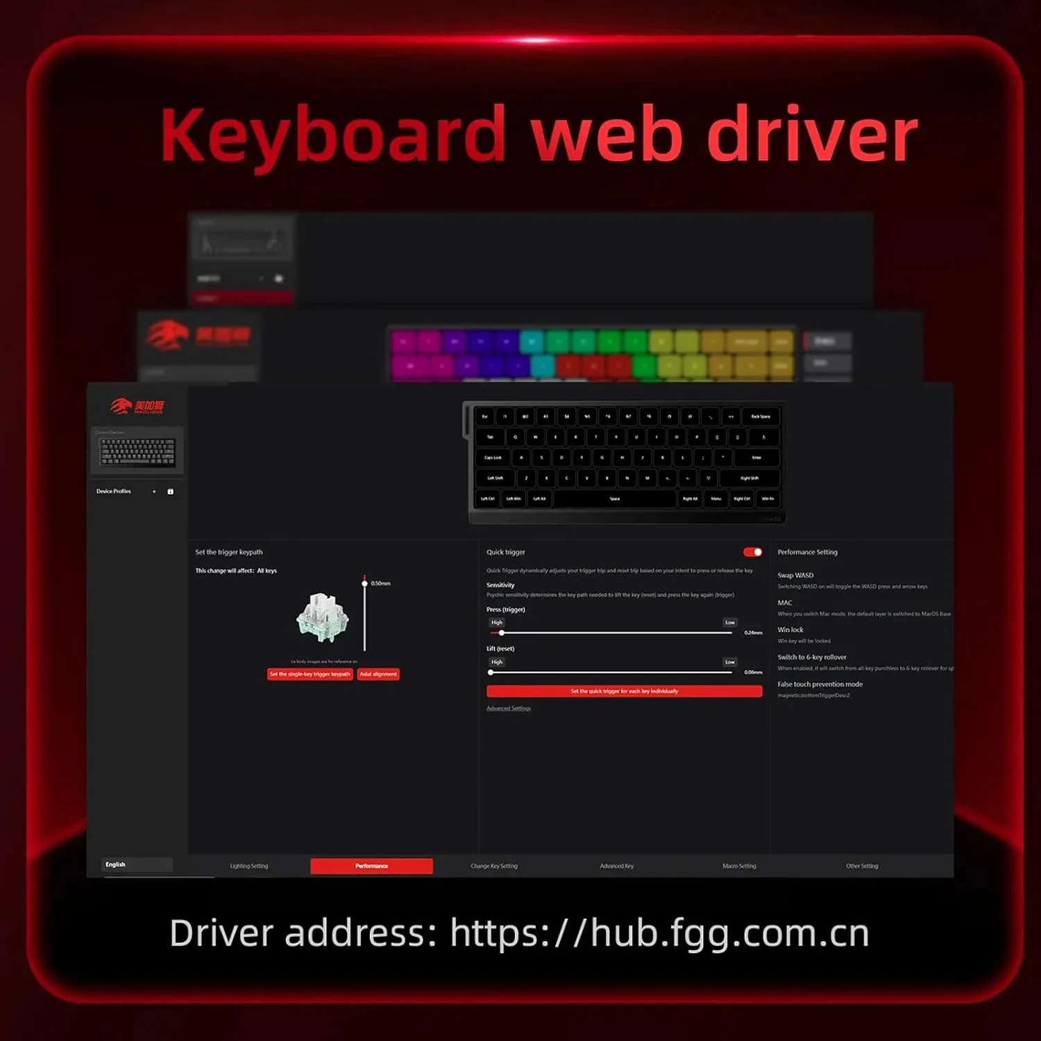 Madlions професионална геймърска механична клавиатура Professional Gaming Mechanical Keyboard MAD 68 HE RGB - 1K, Magnetic Amber Pro Switches - White - Image 54