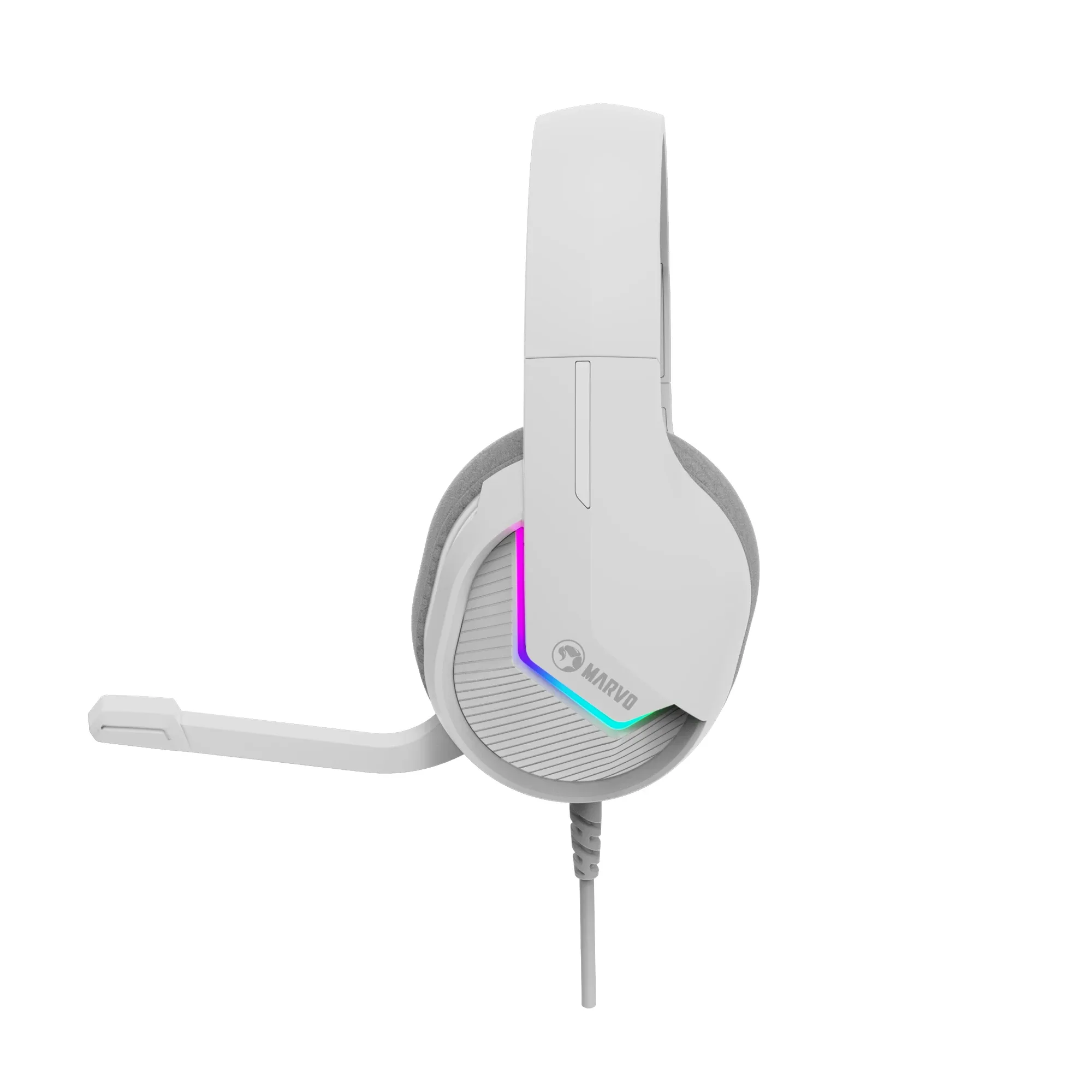 Marvo геймърски слушалки Gaming Headphones H8618 White - 50mm, USB, RGB - Image 266