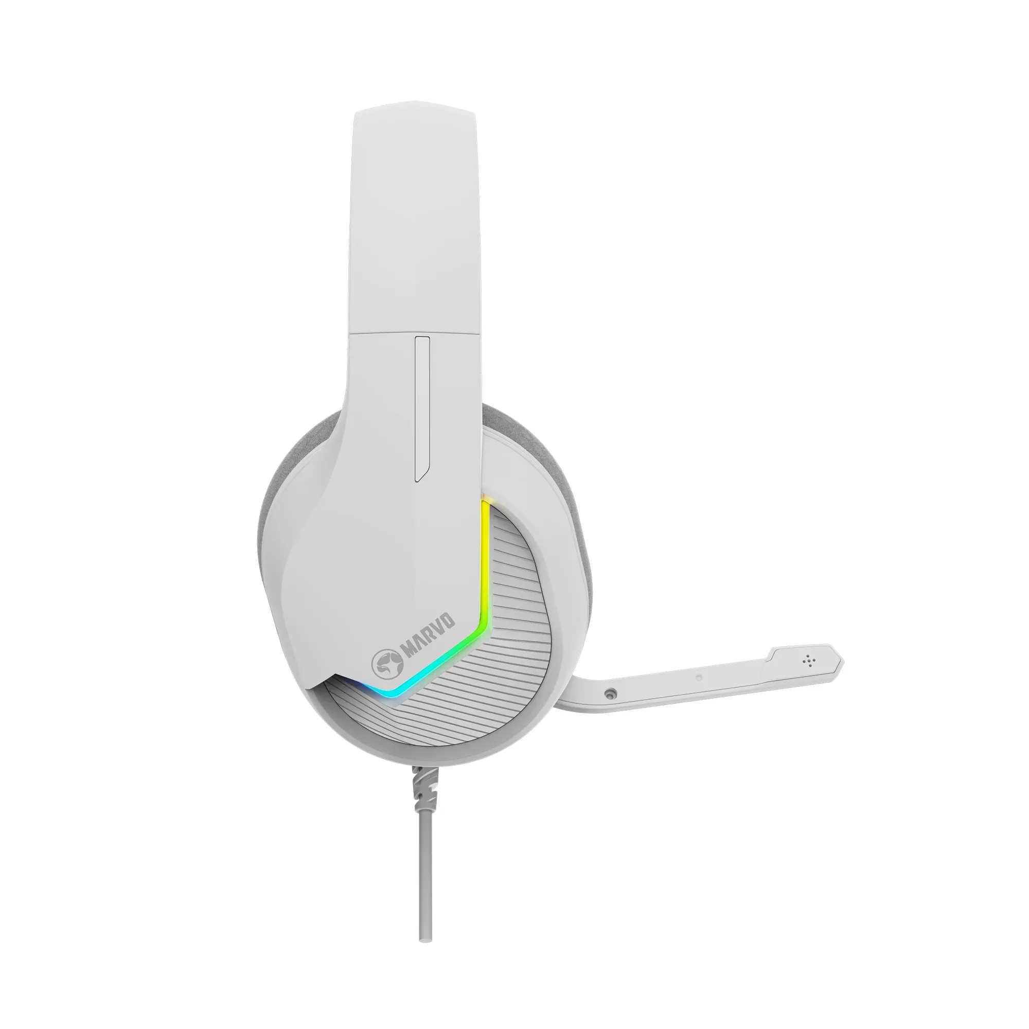 Marvo геймърски слушалки Gaming Headphones H8618 White - 50mm, USB, RGB - Image 261