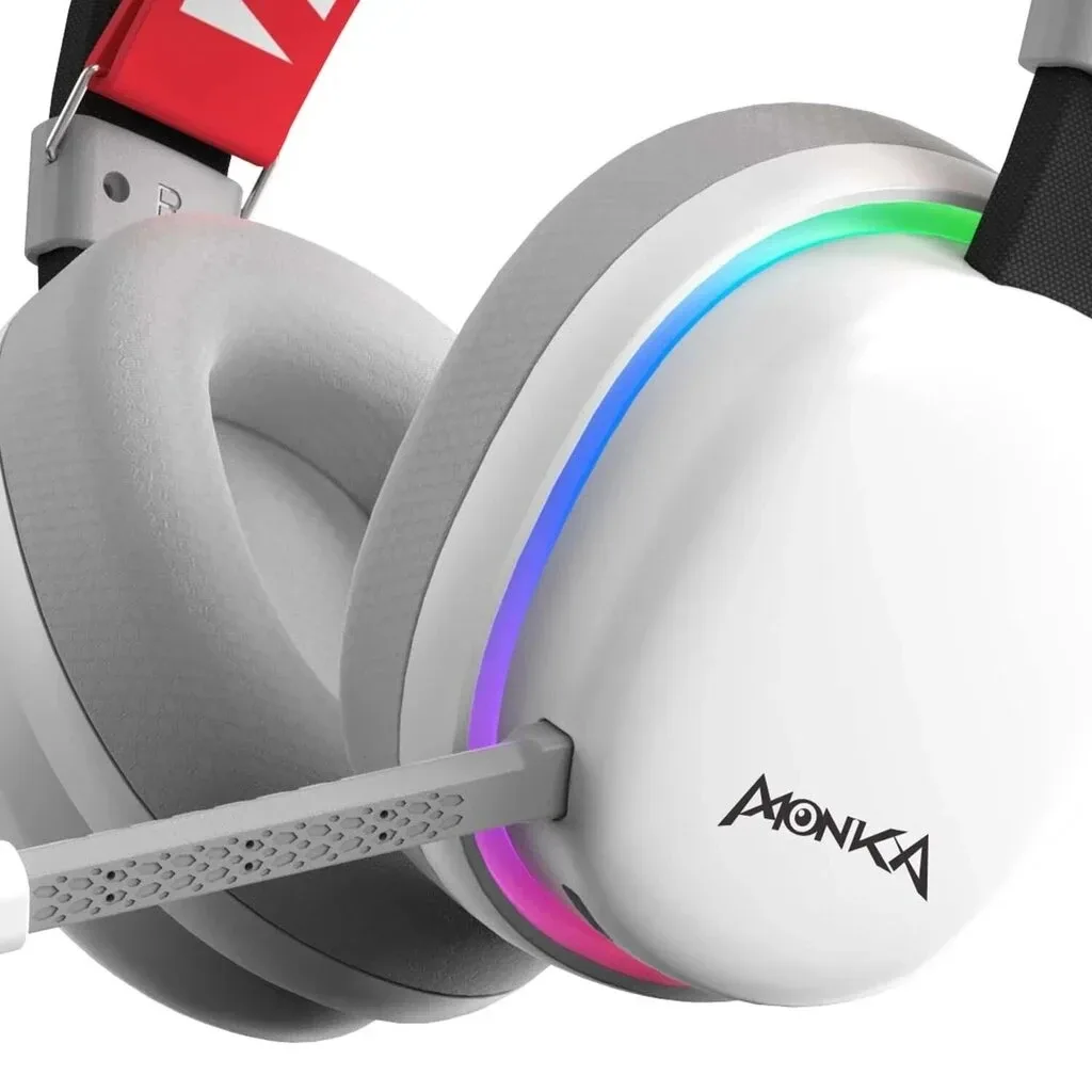 Marvo безжични геймърски слушалки Gaming Headphones Monka Echo RS - Bluetooth, 2.4G, RGB - MARVO-HG9070W - Image 198