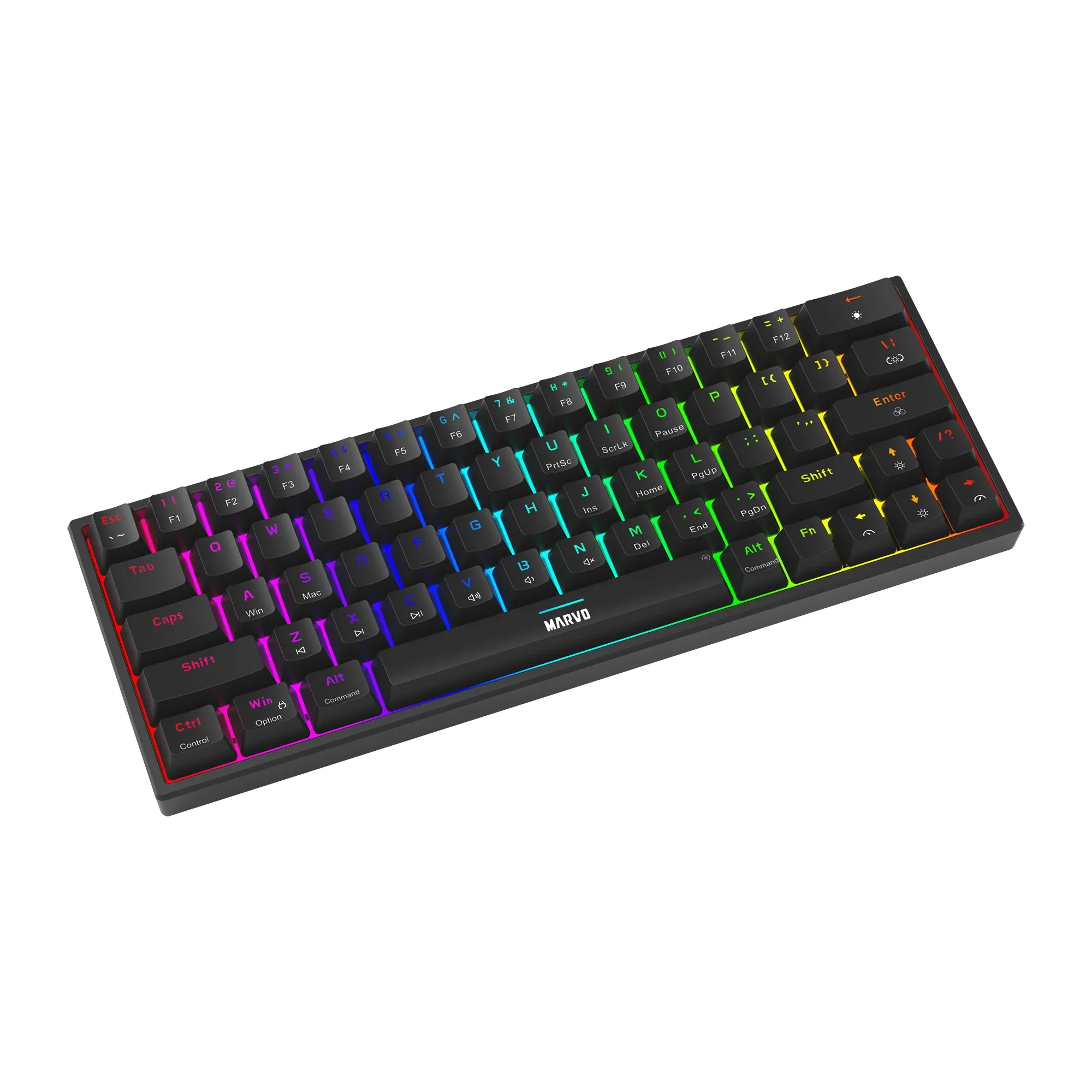 Marvo геймърска клавиатура Gaming Mechanical keyboard Shogo 63 - TKL, 63 keys - KG955 - Image 312