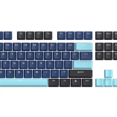 Marvo капачки за клавиатура Custom Keycap Set PBT 104 keys Dark Blue Black Cyan -