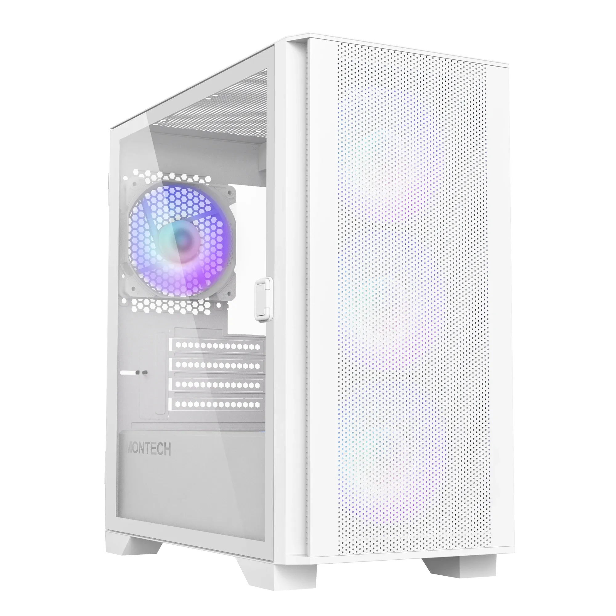 Montech кутия AIR 100 ARGB Micro ATX Case TG 4x120mm ARGB Fans White