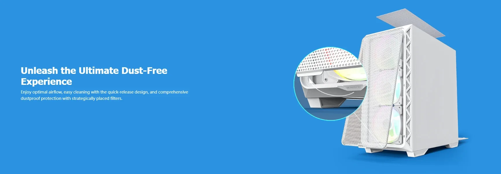 Montech кутия AIR 903 MAX, Mid-tower, TG, 4x140mm Fans, ARGB, White - Image 218