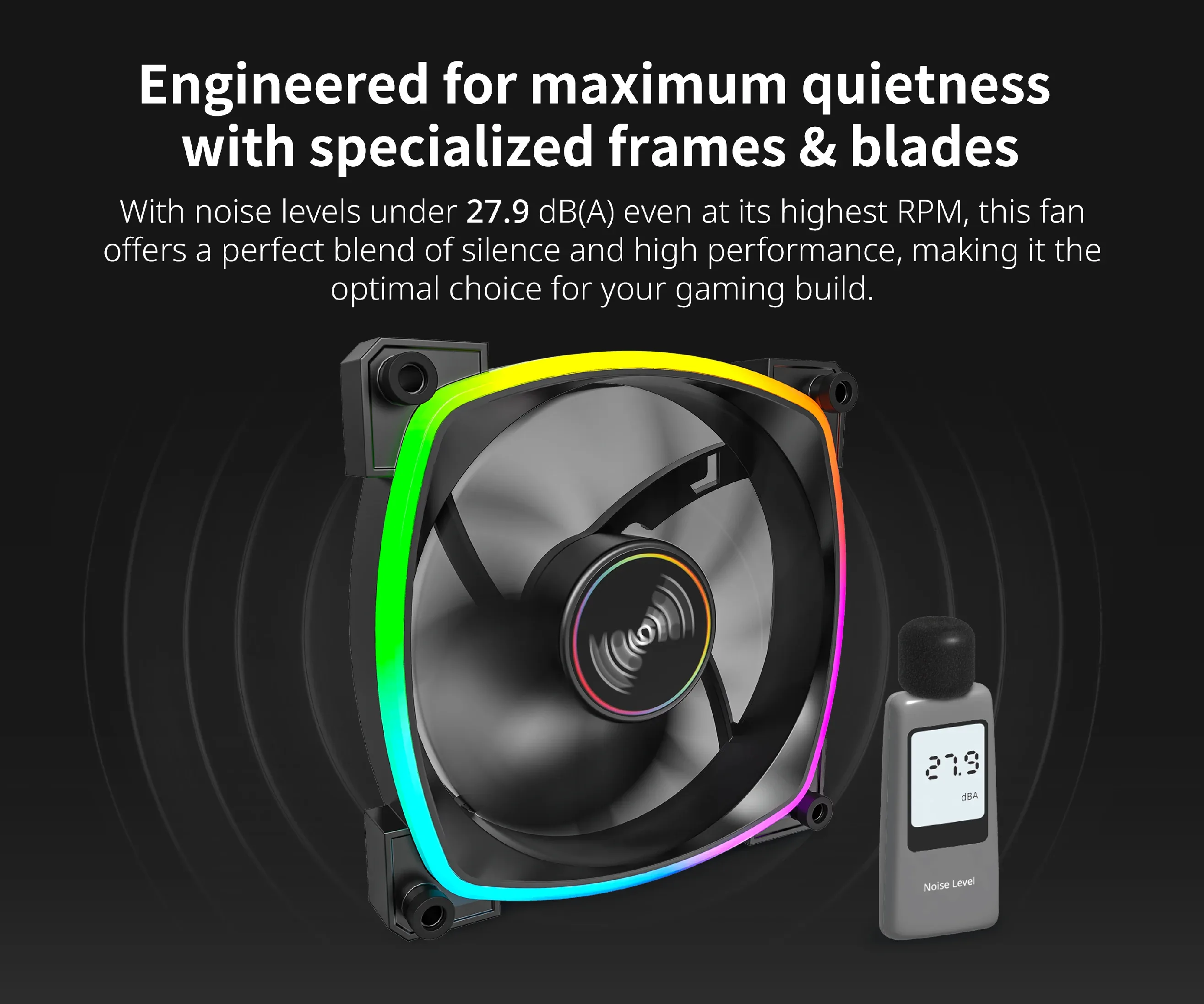 Montech вентилатор AX140 PWM, Fan 140mm, ARGB, Black - Image 198