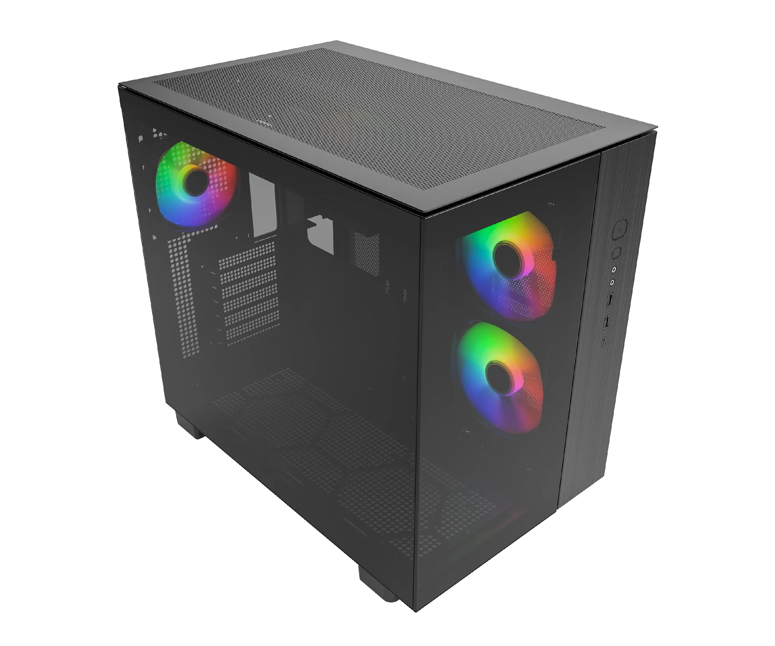 Montech кутия KING 65 Pro, Dual Chamber Mid-tower Case, 3 ARGB Fans, Black - Image 167