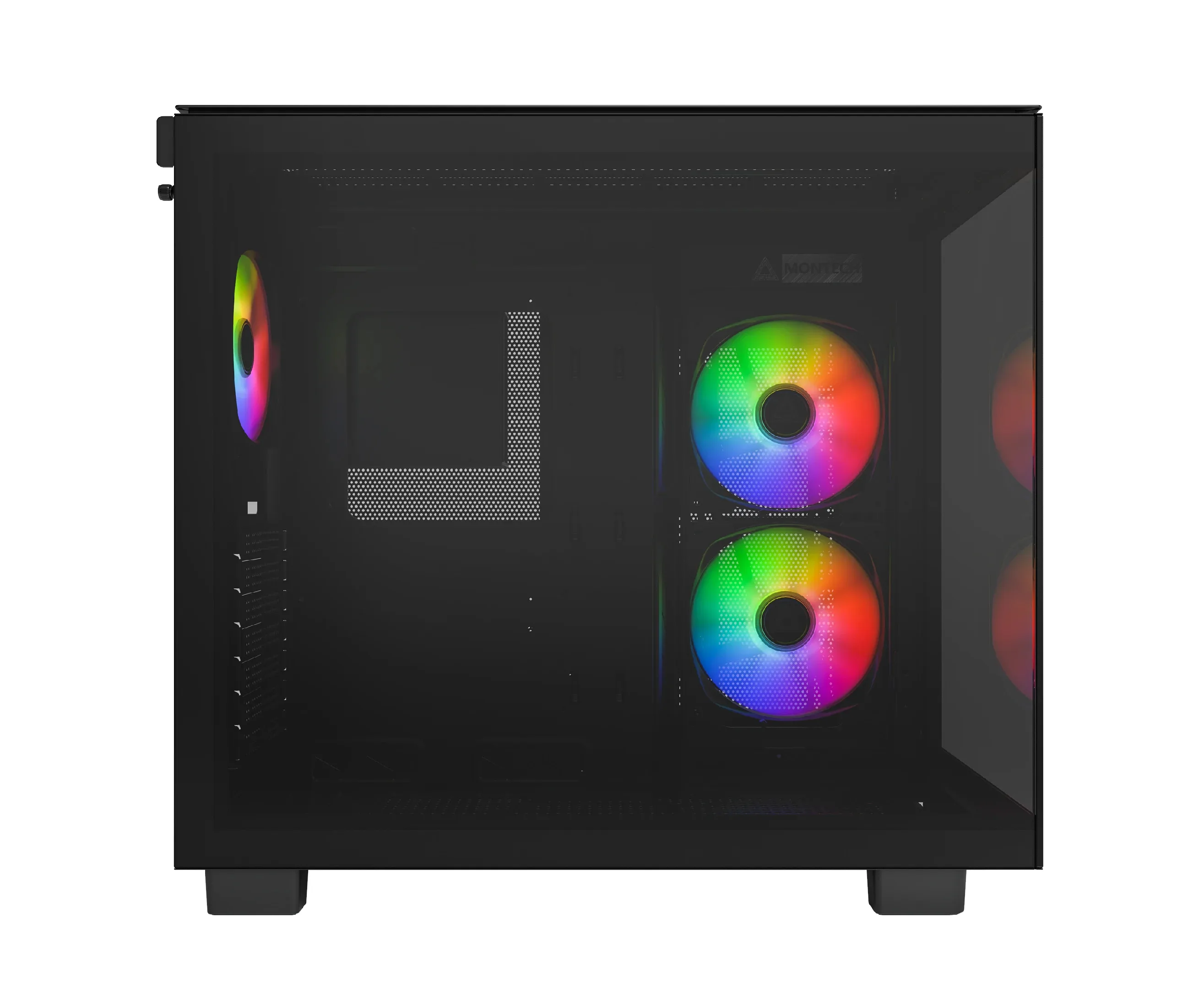 Montech кутия KING 65 Pro, Dual Chamber Mid-tower Case, 3 ARGB Fans, Black - Image 184