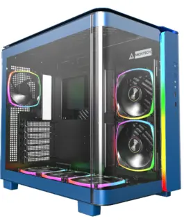 Montech кутия KING 95 Pro Dual Chamber Mid-tower Case 6 ARGB Fans 2 Front Panels Prussian
