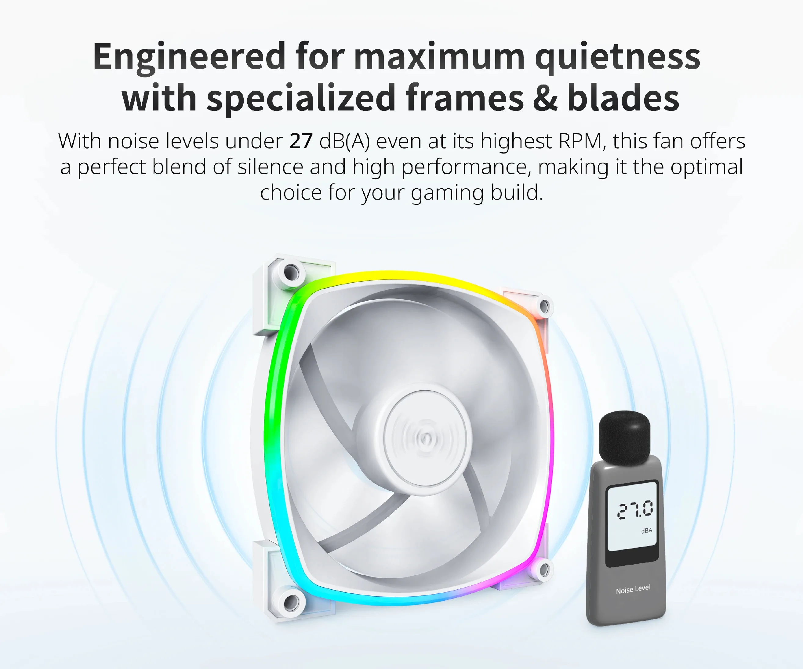 Montech вентилатор RX120 PWM, REVERSE Fan, 120mm, ARGB, White - Image 248