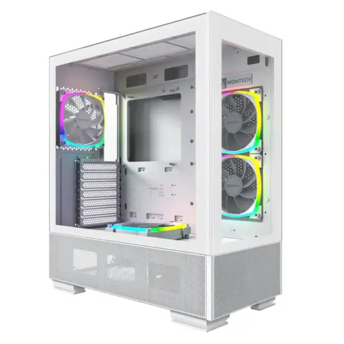 Montech кутия SKY TWO Mid-tower Case TG 4x120mm ARGB Fans White