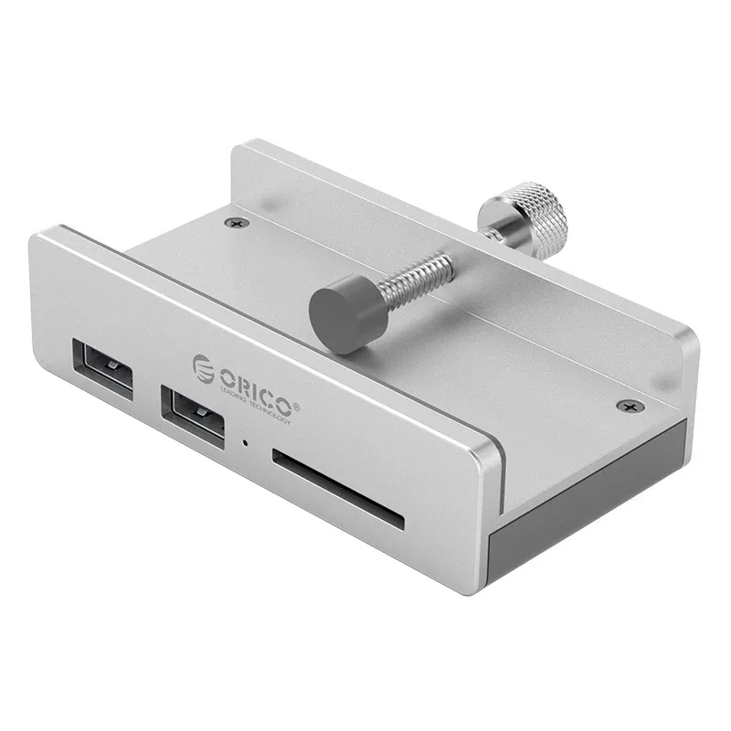 Orico хъб USB 3.0 HUB Clip Type 2 port, SD card reader - aux Micro-USB power input, Aluminum - MH2AC-U3-SV - Image 179